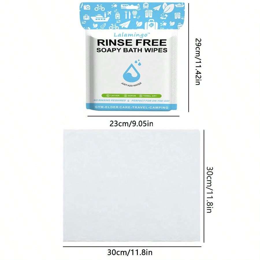 Disposable No Rinse Bathing Wipes For Senstive Skin - 25 Pack - All-In