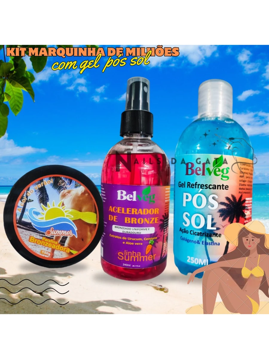 Perfect Tan Kit With Paraffin + Tanning Oil + After-Sun Refreshing Gel - BelVeg - 銅色 - 查看 1