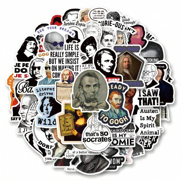 50 adet/paket İlginç Ünlü Meme Temalı Karalama Etiketi, Scrapbook İçin Sevimli Karikatür Eğlenceli Estetik Etiket, Kendinden Yapışkanlı Mühür Kırtasiye, Kartlar, Zarflar, Gitarlar, Enstrümanlar Dekor, Noel, Gençler Partisi, Ödüller, Motivasyon İçin Harika Bir Hediye