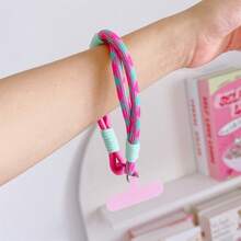 1 件时尚可拆卸腕带挂绳，适用于手机壳、USB 驱动器、钥匙的多功能配件，适合送给母亲、家人、朋友、生日、节日的手机挂饰、手机链 - 彩色 - 查看 2