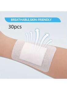30pcs Wound Dressing Sticker/Wound Dressing/Reathable Edge Gauze Pad, Latex Bandage/ Self Adhesive Wound Dressing