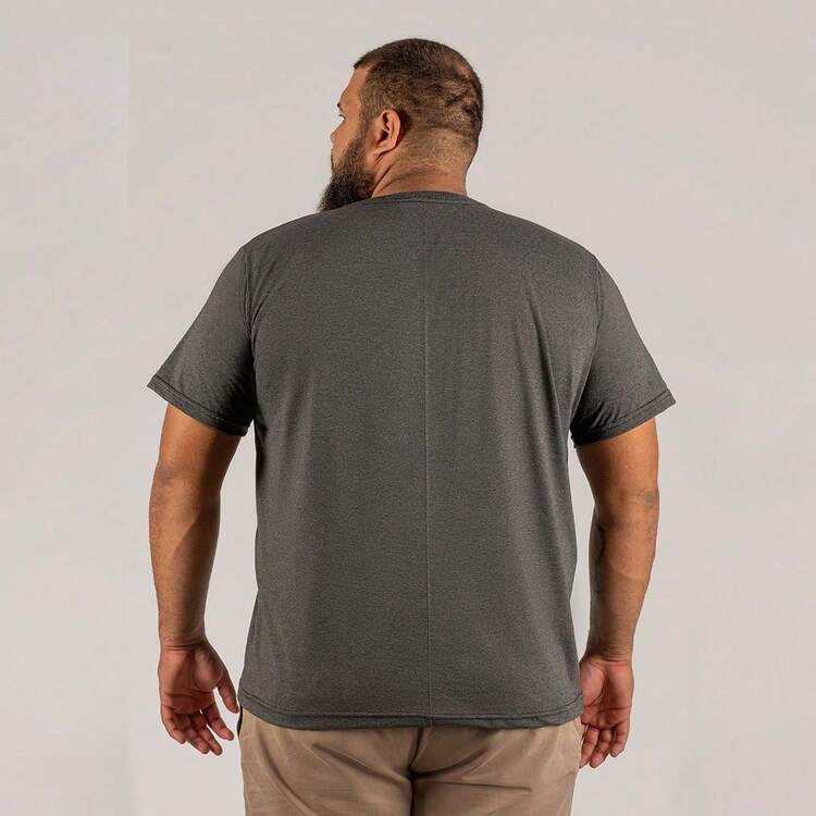 Miami Flors Streetwear Plus Size T-Shirt With Large Shape 30.1 Combed Cotton - Dark Grey - View 5