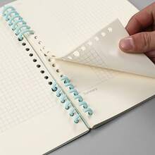 5pcs A4 Paper 30-Hole Plastic Loose-Leaf File Binding Rings, Detachable Rubber Clips For Documents And Notebooks - Multicolor - View 6