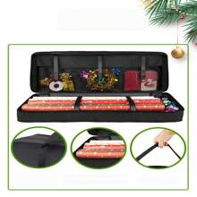 1pc Gift Storage Bag, Christmas Wrapping Paper Storage Bag With Christmas Accessories, Useful Pocket Can Hold 24 Rolls, Bottom Can Store Holiday Decorations, Large Capacity Storage Box, For Mother's Day, Bridesmaid Gifts, Graduation Gifts, Birthday Gifts, Wedding Gifts, Birthday, Bride, Wedding