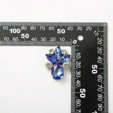 قطعة واحدة/مجموعة قطرات المياه متعددة الألوان من الزجاج المصنوعة يدويًا لديكور الملابس والقبعات والحقائب والحقائب والملصقات الزخرفية التي تُلصق على الملابس القماشية، ملحقات الشعر مصنوعة من القماش غير المنسوج مزينة بقطع الماس على شكل قطرات ماء