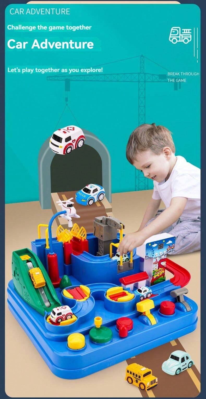 Car Racing Adventure Interactive Toy Train Parking Playset, Trending
