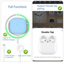 1 套 Airpods 保护套，带白色清洁笔 - 淺藍色 - 查看 3