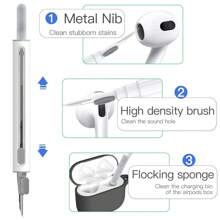 1 套 Airpods 保护套，带白色清洁笔 - 淺藍色 - 查看 4
