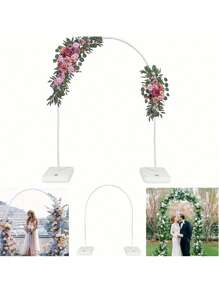1 Set Multi-Functional Wedding Arch Frame - Sturdy Water-Fillable Base, No Electricity Required, Easy Assembly, Adjustable Height, Balloon Column Stand Kit, For Indoor Wedding, Anniversary, Birthday, Christmas, Thanksgiving, New Year Party And Event Decoration - White - View 9
