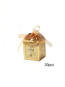 20pcs Laser Cut Gift Boxes, Suitable For Baby Shower Parties, Weddings, Small Gift Bag Decoration, Gift Boxes - Multicolor - View 11