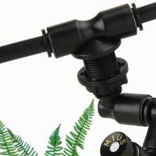 1pc Reptile Pet Terrarium Kit - Mini Rainforest Landscape With Cool Atomization Nozzle, Easy-To-Clean Design And Waterfall Feature For A Thriving Ecosystem - Black - View 9