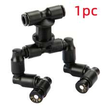 1pc Reptile Pet Terrarium Kit - Mini Rainforest Landscape With Cool Atomization Nozzle, Easy-To-Clean Design And Waterfall Feature For A Thriving Ecosystem - Black - View 1