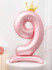 1 quả bóng bay hình vương miện màu đen 32 inch có đế, nền trang trí đứng màu xanh lá cây giỏ màu đen hồng, thích hợp cho tiệc sinh nhật, lễ kỷ niệm, chụp ảnh sinh nhật, trang trí ngày lễ Giáng sinh - Hồng - Xem 9