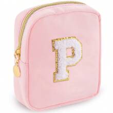 1PC Academy Style Nylon Towel Embroidered Letter Makeup Bag Valentine's Day Gift Indoor Toilet Bag Lipstick Cosmetics Travel Vacation Storage Bag Key Card Miscellaneous Storage Change Bag Makeup Organizer Makeup Storage Bag Mini Pouch Travel Small Makeup Case Accessories Make Up Holder Brush Bag Make Up Container Cosmetic Bag Travel Essentials Ladies Accessories Travelling Stuff Makeup Bags Makeup Pouch Make Up Pouch
