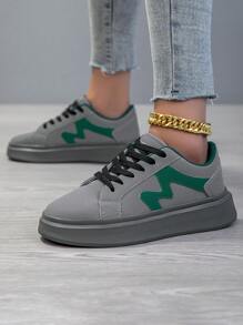 Damen Lässig Sneaker, modische weiße Schuhe, Streetstyle leichte Skateboard Schuhe