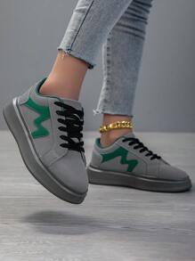 Damen Lässig Sneaker, modische weiße Schuhe, Streetstyle leichte Skateboard Schuhe