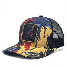 1 件装复古涂鸦印花棒球帽，随机动物刺绣迷彩网眼太阳帽，男士休闲户外运动帽 - 老虎 - 查看 20