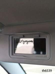 2 piezas Pegatina de vinilo 'Te amo, maneja con cuidado' y pegatina de espejo retrovisor 'Confía en Dios', para espejo retrovisor de mujer - 2 piezas - Ver 11