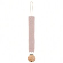 1pc Baby Fashionable Plaid Pacifier Chain And Beechwood Triple Pacifier Clip, Suitable For Daily Use