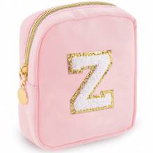 1PC Academy Style Nylon Towel Embroidered Letter Makeup Bag Valentine's Day Gift Indoor Toilet Bag Lipstick Cosmetics Travel Vacation Storage Bag Key Card Miscellaneous Storage Change Bag Makeup Organizer Makeup Storage Bag Mini Pouch Travel Small Makeup Case Accessories Make Up Holder Brush Bag Make Up Container Cosmetic Bag Travel Essentials Ladies Accessories Travelling Stuff Makeup Bags Makeup Pouch Make Up Pouch