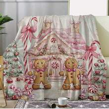 Chăn vải nỉ mềm họa tiết động vật chắp vá - Màu Hồng Tươi - Xem 1