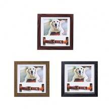 1 pieza de 9*9*1,8 pulgadas Marco de foto memorial para mascota de color marrón, negro o caoba con vidrio templado a prueba de golpes. Incluye 5 tipos de tapetes para colocar el collar de la mascota. Para el recuerdo de la pérdida de un perro, incluye instrucciones y tarjetas de agradecimiento. Homenaje conmemorativo para perros o gatos - Multicolor - Ver 1