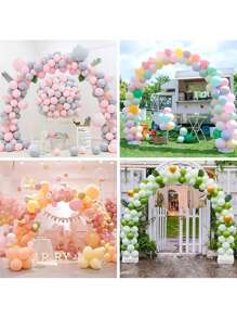 1 Set Adjustable Balloon Arch Kit With Stand, Balloon Arch Frame With Base, Suitable For Weddings, Baby Showers, Birthdays, Parties, Decorations, Christmas - Multicolor - View 5