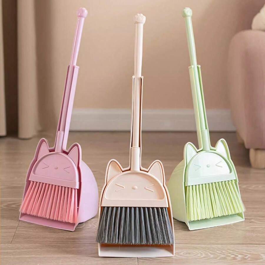 Kids Back To School Miniature Broom Dustpan Set, Preschool Pretend Play