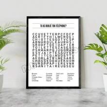 1 件简约北欧卫生间幽默法语评论通知搞笑浴室名言海报帆布画墙壁艺术图片厕所家居装饰无框