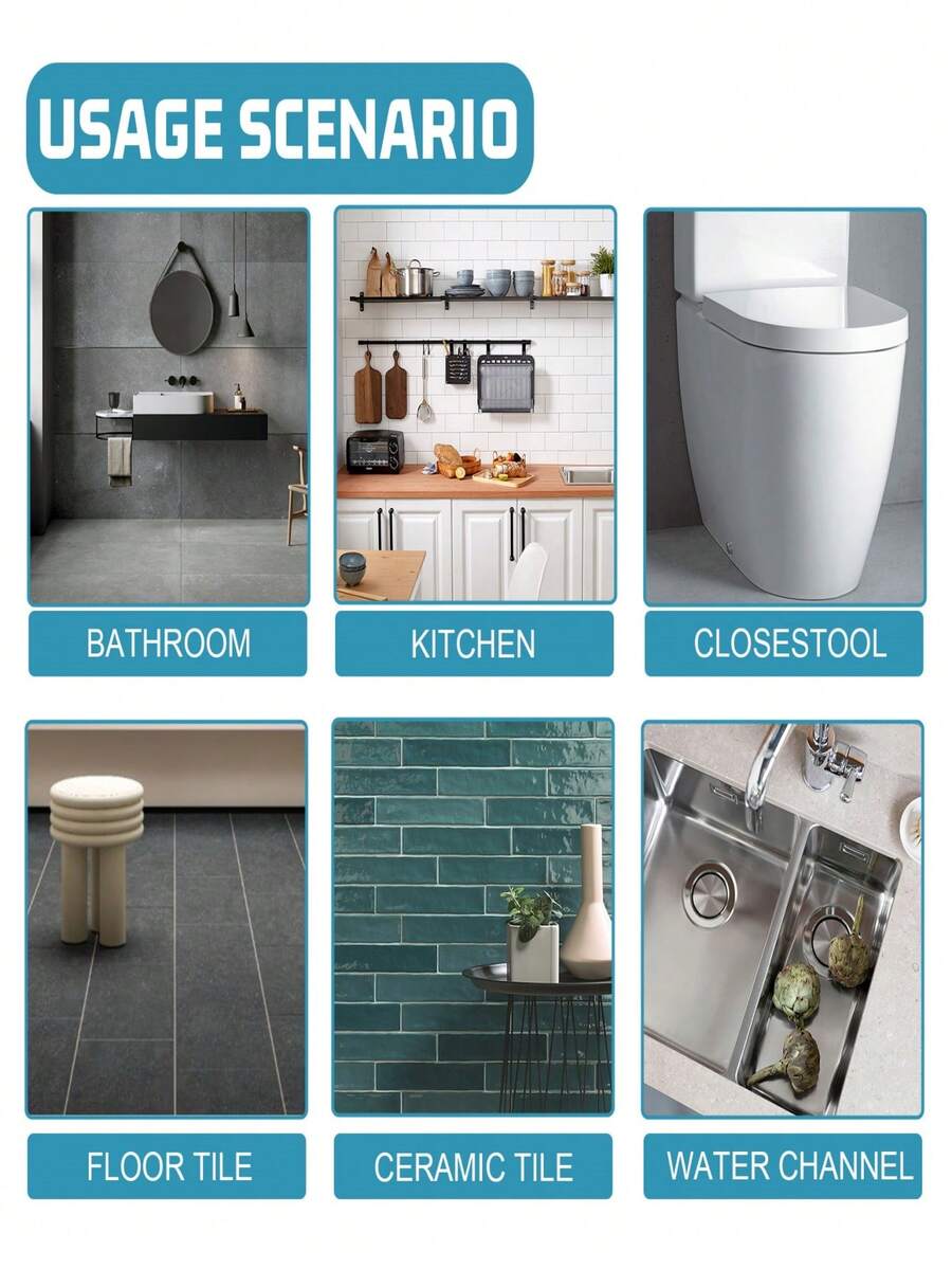 Bathroom Tile Caulk Filler For Toilet Wall Floor Grout Repair SHEIN EUQS