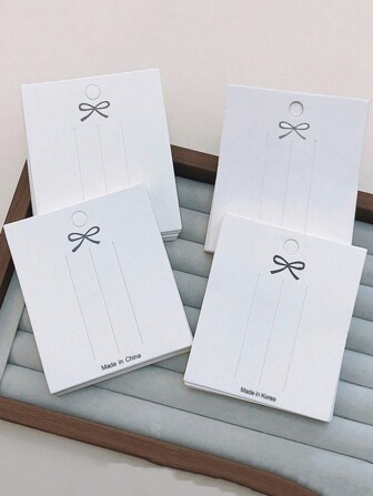 10/50/100 件礼品包装纸板蝴蝶结发夹展示卡