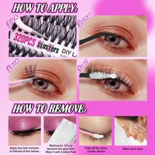 140 Stücke C-Curl Märchen Wimpernbüschel 8-18mm Cartoon Wimpernbüschel C-Curl Spread - WideSpan DIY Wimpernverlängerung Feuchte ausgeweitete spitze Anime Wimpern Einzelfallsche Wimpernbüschel mit 0,05 mm ultra-dünnem unsichtbarem Wimpernband