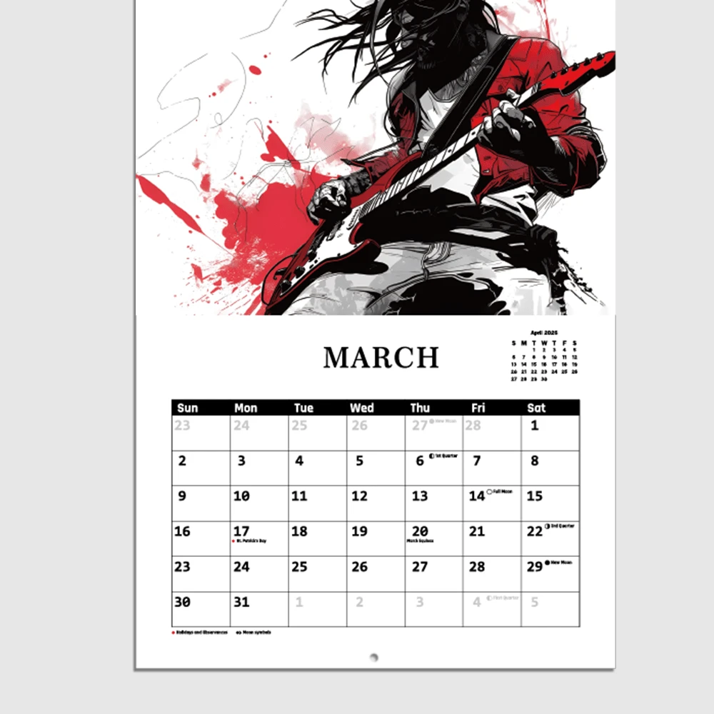 2025 Rock Star Style Calendar for Sale Australia| New Collection Online