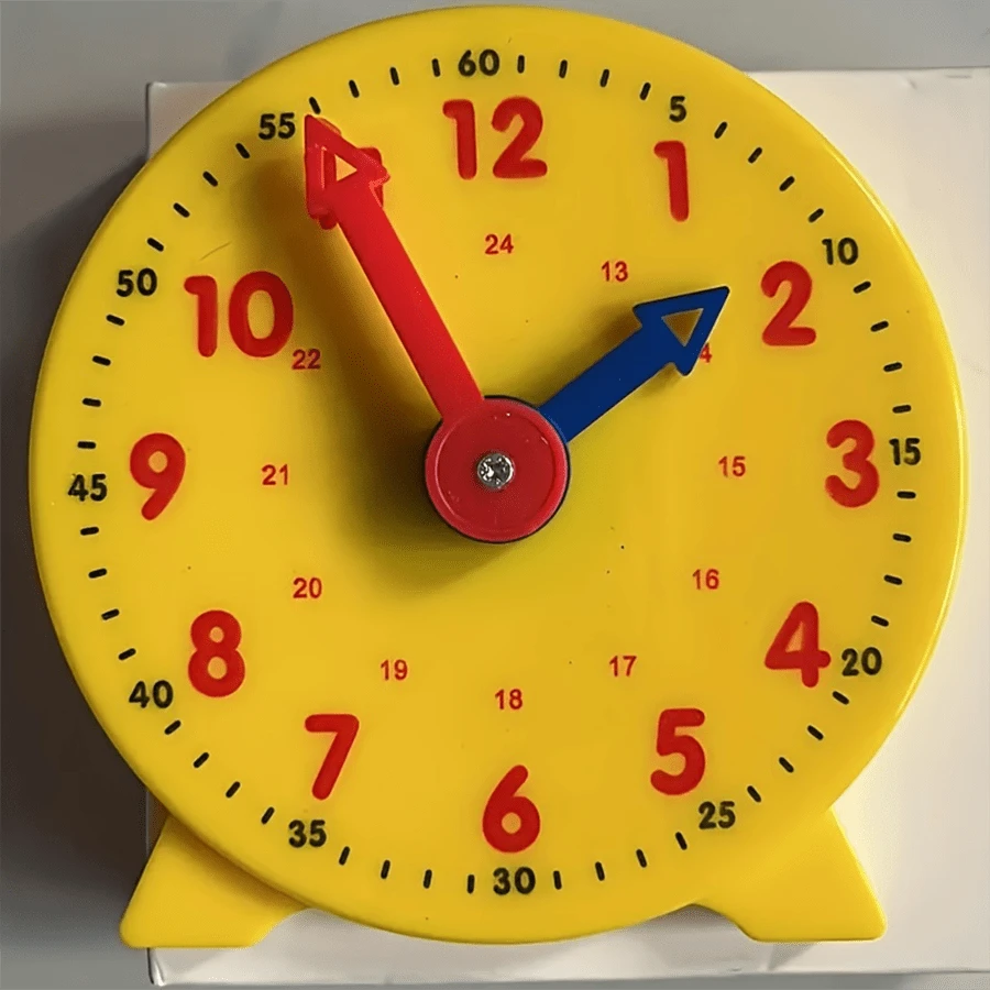 3.9 Inch Clock Model, Teaching Tool For Time Awareness, 2 Hands 24-Hour, Non-Synchronized, Early Education And Classroom Learning Assistant, School Supplies, Back To School - Multicolor - View 1