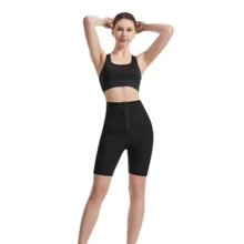 Sauna Effect Bermuda Shorts With Thermal Lining To Help Burn Fat - 黑色 - 查看 5