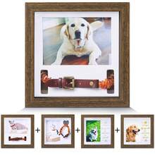 1 pieza de 9*9*1,8 pulgadas Marco de foto memorial para mascota de color marrón, negro o caoba con vidrio templado a prueba de golpes. Incluye 5 tipos de tapetes para colocar el collar de la mascota. Para el recuerdo de la pérdida de un perro, incluye instrucciones y tarjetas de agradecimiento. Homenaje conmemorativo para perros o gatos - Multicolor - Ver 5