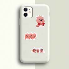 50 张卡通鼹鼠贴纸 | 可爱涂鸦奖励派对用品 - 适用于水瓶、笔记本电脑、行李箱的美学剪贴簿贴纸，是节日装饰的完美选择 - 粉色 - 查看 9