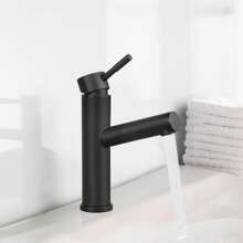 ZMH Rubinetto per lavabo da bagno - Miscelatore spazzolato a scomparsa con doccia estraibile Rubinetto per lavabo Rubinetto per acqua fredda Bagno Giardino Cucina Rubinetto per bagno