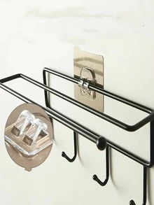 Giá để đồ không cần khoan cho phòng tắm và nhà bếp với miếng dán chắc chắn, móc góc và kẹp đặc biệt - Nhiều màu - Xem 6