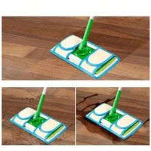 1/2 件装平粘拖把布超细纤维拖把垫拖把头替换拖把布旋转免提清洁，超细纤维清洁拖把更换垫，平拖把布，可水洗且耐用更换拖把布，干湿使用，易于清洁，厨房浴室客厅清洁用品，家用小工具返校用品 - 彩色 - 查看 5