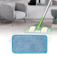 1/2 件装平粘拖把布超细纤维拖把垫拖把头替换拖把布旋转免提清洁，超细纤维清洁拖把更换垫，平拖把布，可水洗且耐用更换拖把布，干湿使用，易于清洁，厨房浴室客厅清洁用品，家用小工具返校用品 - 彩色 - 查看 2