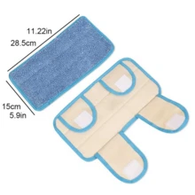 1/2 件装平粘拖把布超细纤维拖把垫拖把头替换拖把布旋转免提清洁，超细纤维清洁拖把更换垫，平拖把布，可水洗且耐用更换拖把布，干湿使用，易于清洁，厨房浴室客厅清洁用品，家用小工具返校用品 - 彩色 - 查看 7