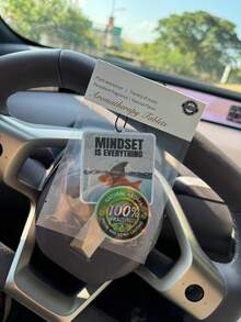 "Funny Twatwaffle Waffle & Mindset Is Everything Goldfish Shark Fin Car Air Freshener, Natural Plant Essential Oil Scent, 60-90 Days Long Lasting, No Alcohol, Heat Resistant, Odor Eliminator, Hanging Aromatherapy For Car, Sarcastic Meme & Bookmark" - Coffee + Vanilla + Amber (Reinforced) Scent - View 6