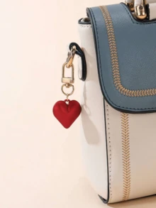1 móc khóa hình trái tim bằng nhựa sáng tạo và thời trang, móc khóa hình trái tim trang trí mặt dây chuyền, làm quà tặng ngày lễ tình nhân/giáng sinh - Nhiều màu - Xem 7