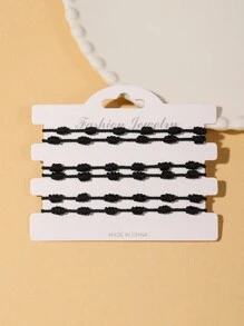 Set de 6 brățări minimaliste cu noduri norocoase, lucrate manual, pentru bărbați, femei, cupluri și prieteni - Purtare zilnică versatilă sau cadou norocos