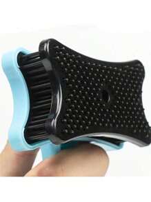 1支宠物梳毛刷，猫咪去毛刷，狗狗毛发去除清洁刷，一键去毛，按摩刷，宠物用品 - 彩色 - 查看 4