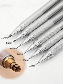 1pc Mechanical Pencil + 12pcs Lead Refills, 0.3mm-2.0mm For Writing And School Supplies - Highly Suitable For Students