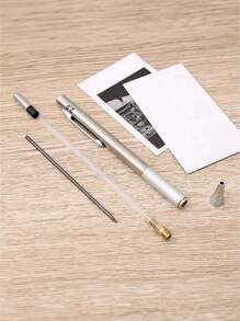 1pc Mechanical Pencil + 12pcs Lead Refills, 0.3mm-2.0mm For Writing And School Supplies - Highly Suitable For Students