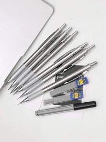 1pc Mechanical Pencil + 12pcs Lead Refills, 0.3mm-2.0mm For Writing And School Supplies - Highly Suitable For Students