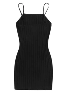 Ribbed Fitted Dresses S, M, L, XL Shipping In 24h - 1 ĐEN + 1 BORDO - Xem 2